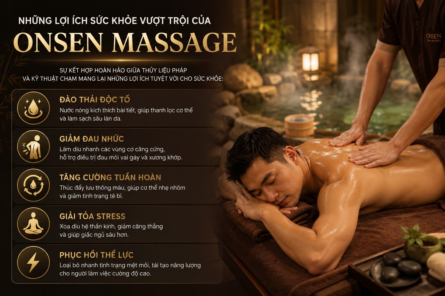 Quy trình trải nghiệm Onsen Massage