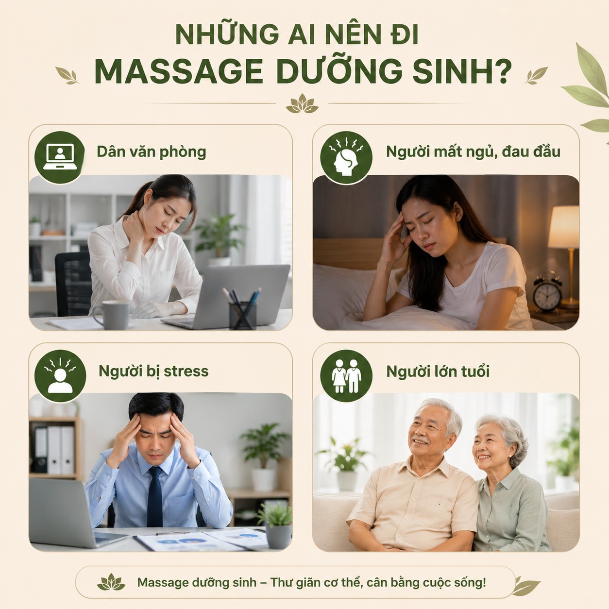 Đối tượng nên trải nghiệm ngay massage body dưỡng sinh