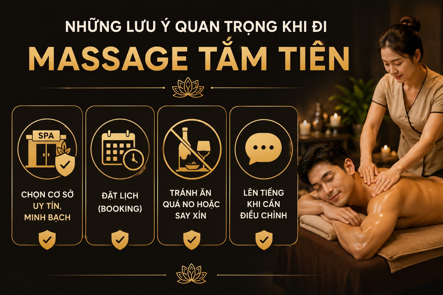 Những lưu ý quan trọng khi đi massage tắm tiên
