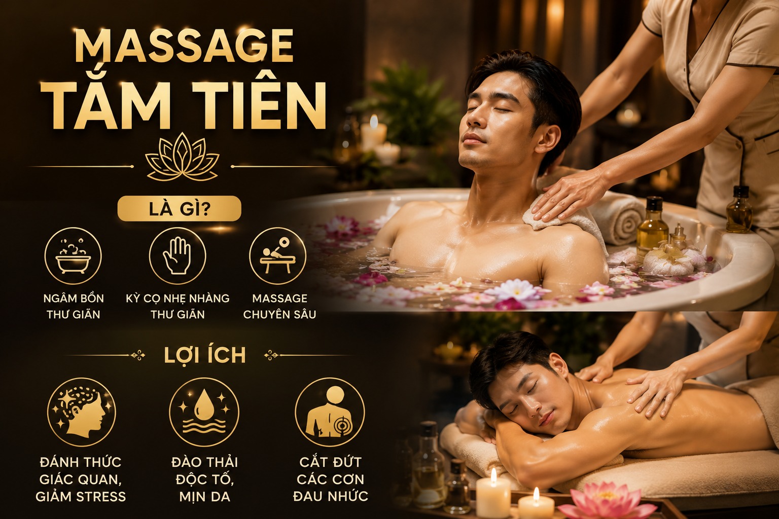 Lợi ích của massage tắm tiên
