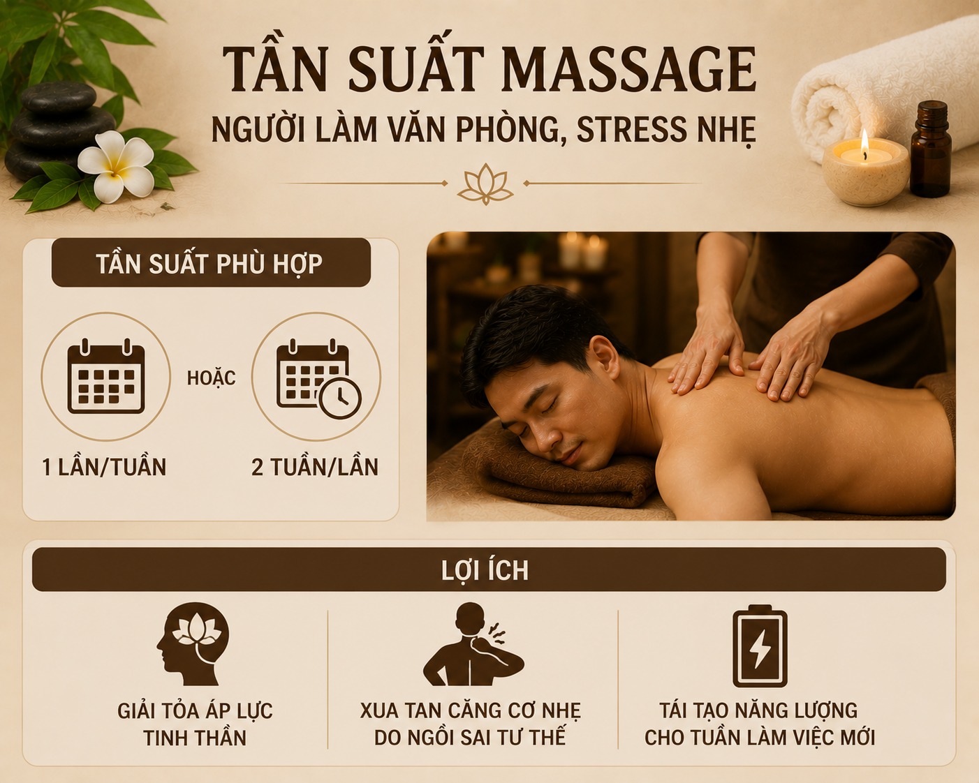 Tần suất massage cho người làm văn phòng