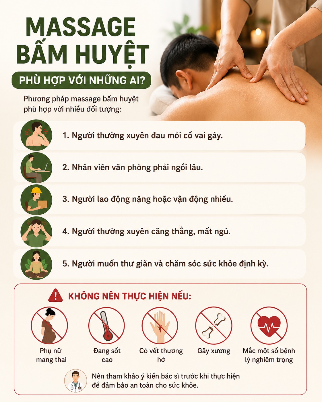 Massage bấm huyệt phù hợp với những ai?