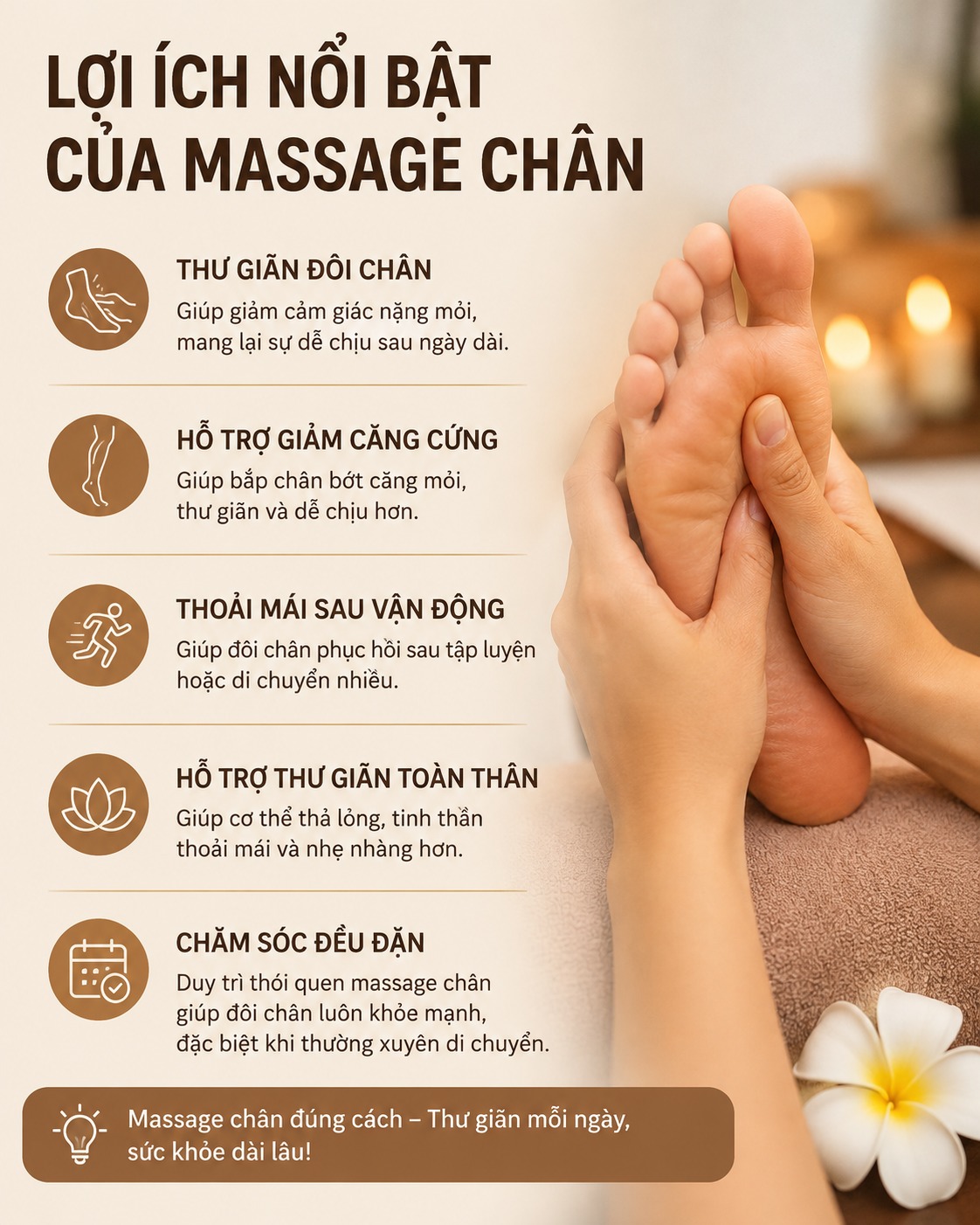 Những lợi ích nổi bật của massage chân