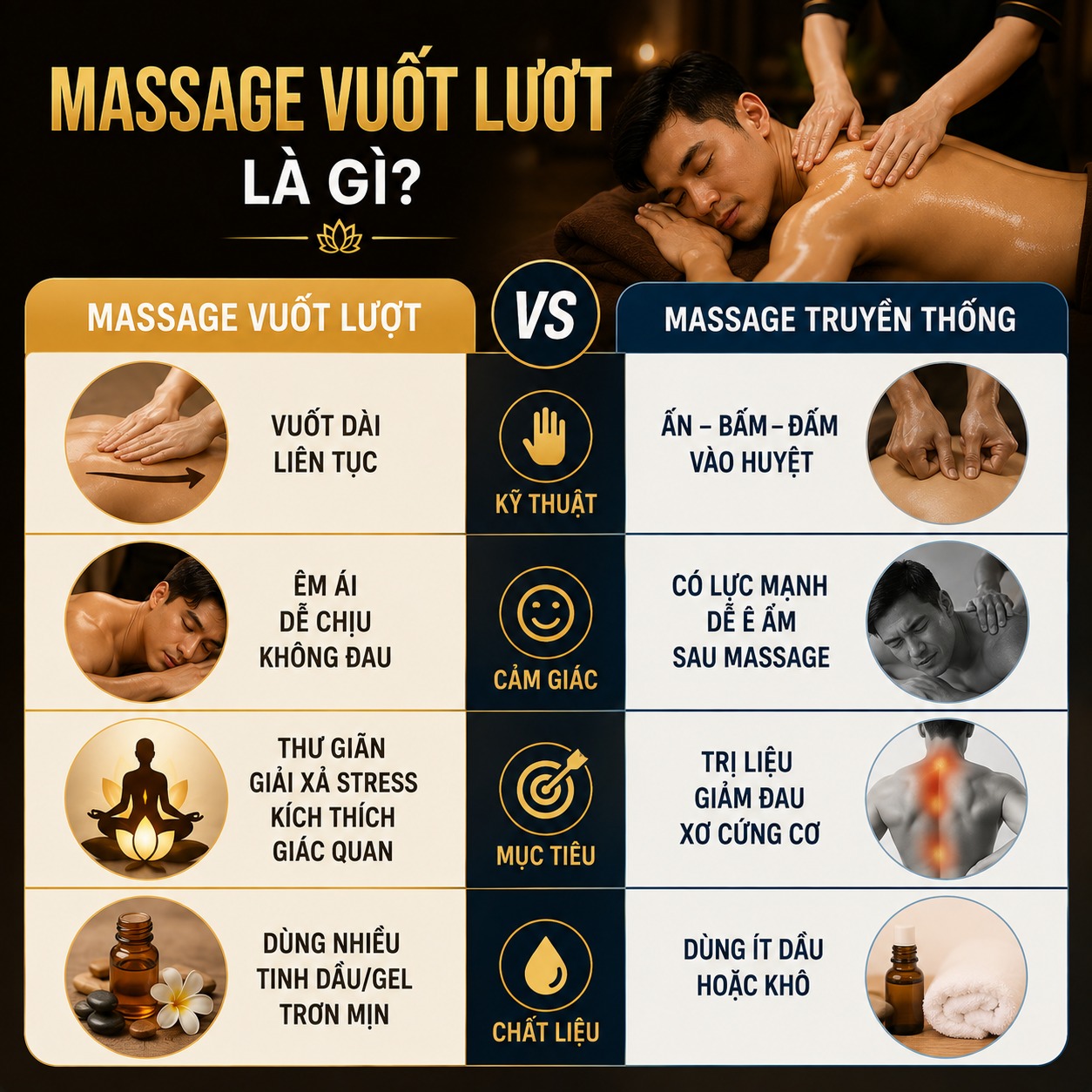 Thông tin chung về massage vuốt lướt 
