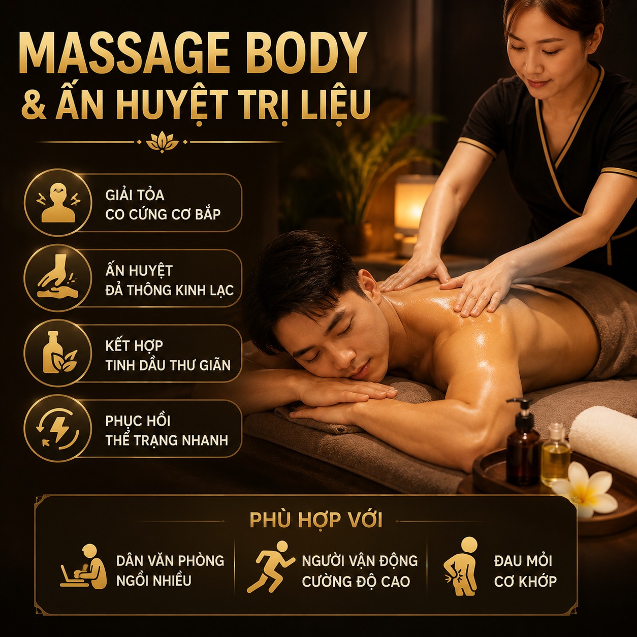 Massage body & ấn huyệt trị liệu