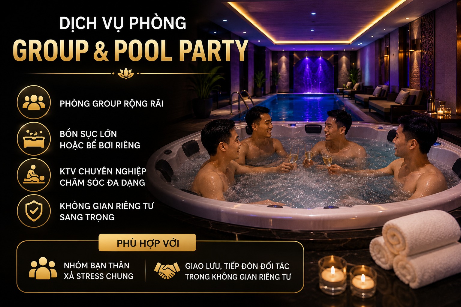Dịch vụ phòng group & pool party
