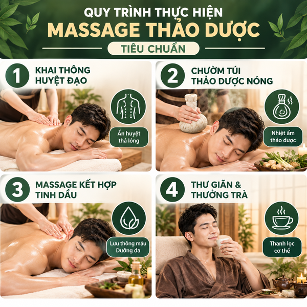 Quy trình thực hiện massage thảo dược
