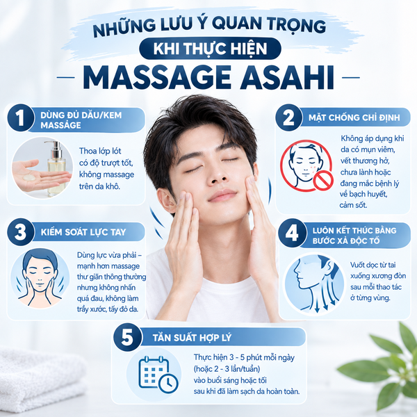 Lưu ý quan trọng khi thực hiện massage Asahi